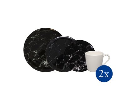 Jedálenská súprava Marmory, čierna, Set 8 ks – Villeroy & Boch 1