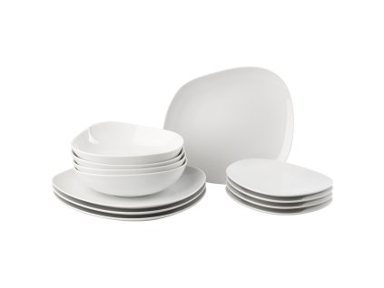 Jedálenská súprava Organic, biely, Set tanierov 12 ks – Villeroy & Boch 1