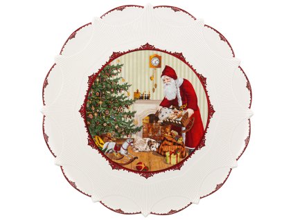 Podnos na cukrovinky Toy’s Fantasy, “Santa Clause rozdáva darčeky”, Ø 42 cm – Villeroy & Boch 1
