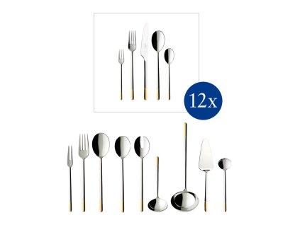 Pozlátený príborový set Ella, Set 70 ks – Villeroy & Boch 1