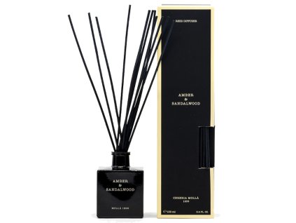 Aróma difuzér Amber & Sandalwood, čierny 100ml  Cereria Mollá